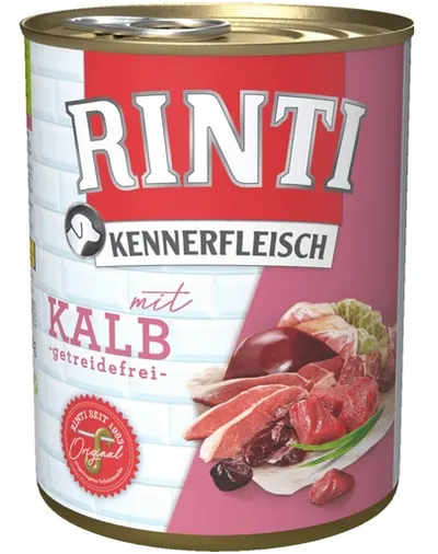 RINTI Kennerfleisch Hrana umeda pentru caini de toate rasele, cu muschi de vitel si organe 400gr