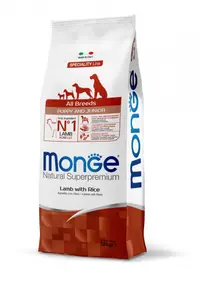 Monge Natural Superpremium Puppy & Junior All Breeds - Miel si Orez - 12kg