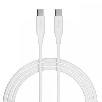 Cablu Date si Incarcare USB-C - USB-C Allity. AUC-02, 100W, 1m, Alb