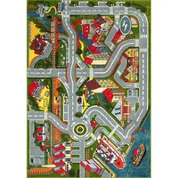 Covor Dreptunghiular pentru Copii, 120 x 170 cm, Multicolor, Kolibri Model Drumulete 11296/130