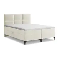 Pat boxspring bej cu spațiu de depozitare 180x200 cm Pakalana – Makamii