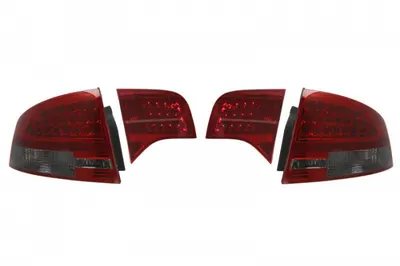 Stop spate stanga dreapta (LED, culoare sticla: rosu, culoare indicator: fumuriu, set) potrivit AUDI A4 B7 11.04-03.09
