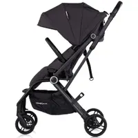 Carucior pentru copii Chipolino Go Twist Charcoal cu sezut rotativ, cadru din aluminiu, bara detasabila, suport reglabil pentru picioare, roti cu suspensii, greutate admisa 22 kg