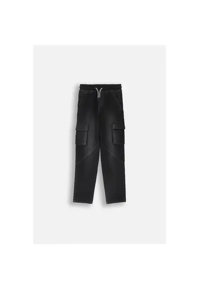 Pantaloni copii - bumbac - negru