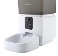 Dozator automat de mâncare Myna - 5 l, cu cameră, WiFi, alb/negru