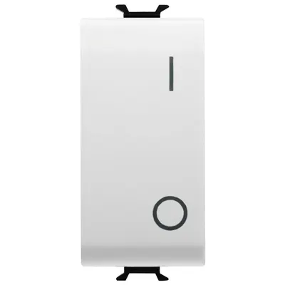 Intrerupator 2 poli 1 modul 16A Gewiss Chorus GW10004, alb