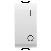 Intrerupator 2 poli 1 modul 16A Gewiss Chorus GW10004, alb