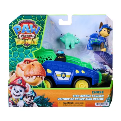 Vehicul de salvare cu figurina, Paw Patrol, Dino Rescue Cruiser, Chase, 6075756