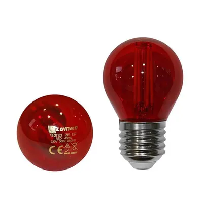 Bec sferic colorat cu LED COG E27 E27 E27 E27 2W (≈25w) lumina albastra L 75mm