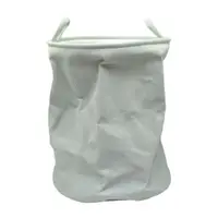 Coș de rufe pliabil, textil, rotund, 38x38x50 cm, culoare gri deschis