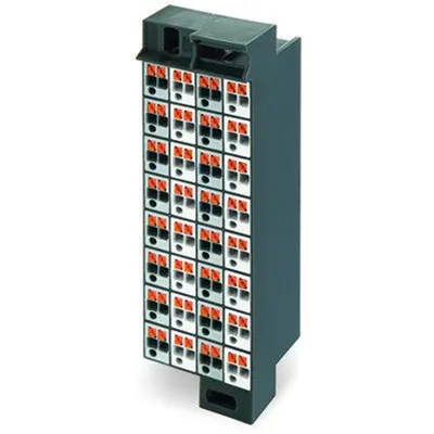 Matrix patchboard; 32-pole; plain; Colors of module white/gray; for 19 racks; 1,50 mm²; dark gray