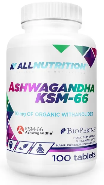 Ashwagandha KSM-6, 100 tablete, AllNutrition