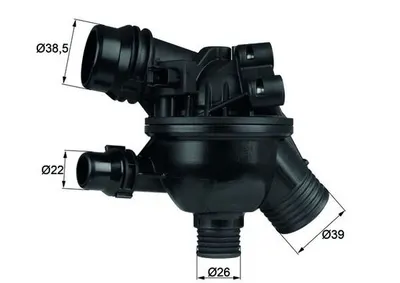 Termostat lichid racire (102 C, in carcasa) potrivit BMW 1 (E81), 1 (E82), 1 (E87), 1 (E88), 3 (E90), 3 (E91), 3 (E92), 3 (E93), 5 (E60), 5 (E61) 1.6 2.0 09.05-12.13