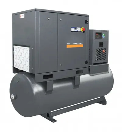 Compresor de aer profesional cu surub, cu uscator de aer - 7.5 kW, 1150 L/min, 8 bari - Rezervor 500 Litri -WLT-7.5/500-P-COMBO-8bar