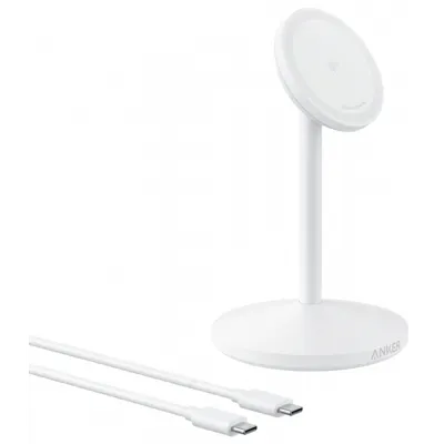 Incarcator Retea Wireless Anker MagGo Stand, 15W, 1.67A, Alb A25X1H21