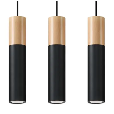 Lampa suspendata PABLO 3 negru