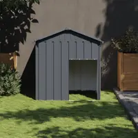 vidaXL Cușcă câine cu acoperiș antracit 117x103x123 cm oțel galvanizat