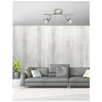 Spot Baza Satin Nickel Metal LED GU10 2x5W IP20 Fara bec