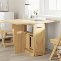 vidaXL Masă tip fluture pliabilă „Corona”, maro ceruit, lemn masiv pin