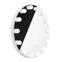 Oglinda circulara LED, diametru 70 cm, potentiometru lumina, 15 spoturi lumina rece, calda, neutra
