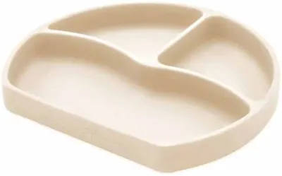 Farfurie de silicon BabyJem - Ecru