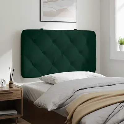 vidaXL Pernă tăblie de pat, verde, 90 cm, catifea