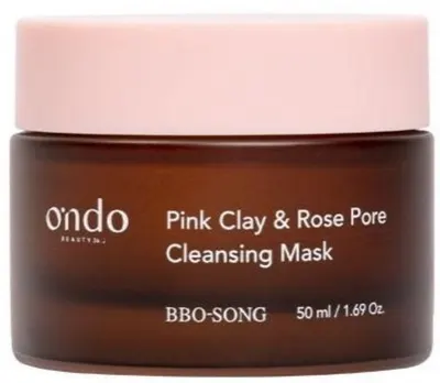 Ondo Beauty 36.5 Mască de curățare cu clătire Pink Clay & Rose, 50 ml