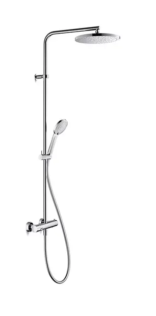 Sistem dus Duravit B.1 B14280008010, aparent, termostat, 200 mm, 1 functie, Crom lucios