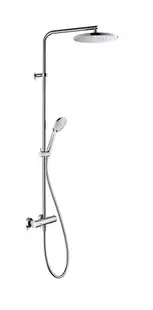 Sistem dus Duravit B.1 B14280008010, aparent, termostat, 200 mm, 1 functie, Crom lucios