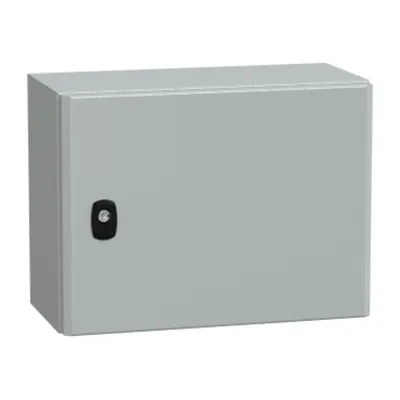Usa simpla PanelSeT S3D cu/f. plas. mont. H300xL400xP200 IP66 IK10 RAL7035.