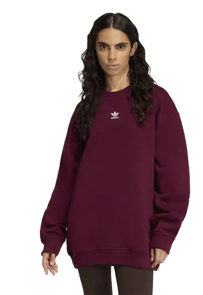 Bluza de trening supradimensionata cu captuseala calduroasa Essentials - Maro cognac