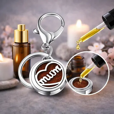 Breloc aromaterapie, difuzor pentru uleiuri esentiale V29
