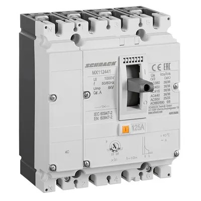 Intreruptor automat Tip A, 4 poli, 36kA, 125A