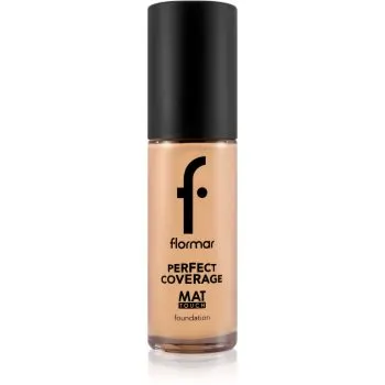 flormar Perfect Coverage Mat Touch Foundation machiaj cu efect matifiant pentru piele mixta spre grasa