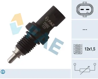 Senzor temperatura lichid racire (numar pini: 2, maro) potrivit AUDI A1, A3, A4 ALLROAD B8, A4 ALLROAD B9, A4 B8, A4 B9, A5, A6 ALLROAD C6, A6 ALLROAD C7, A6 C6, A6 C7, A7 1.2D-6.0D 05.03