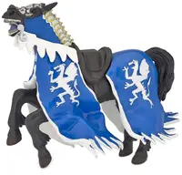 Fugurina Papo The Medieval Era - Calul Cavalerului Dragonului Albastru