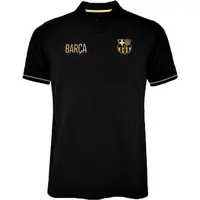 Tricou elegant negru și auriu al Barcelonei - S
