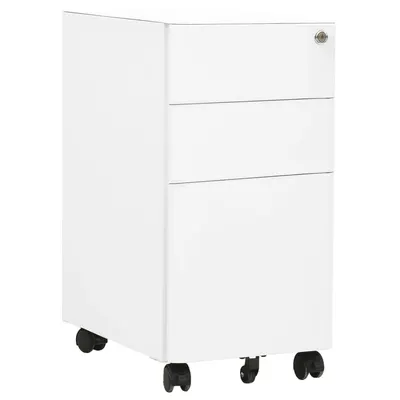 vidaXL Dulap dosare mobil, alb, 30x45x59 cm, oțel