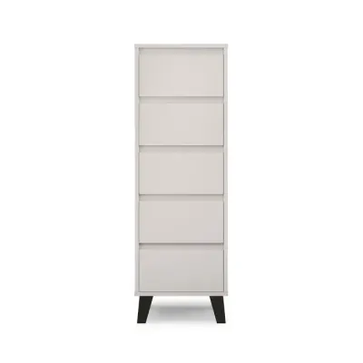 Comoda BORG, 5 sertare, casmir, 40x38,8x120,4 cm