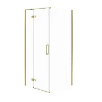 Cabina de dus 90x90x195 xm, sticla securizata 6 mm, stanga, Auriu, Cersanit Jota