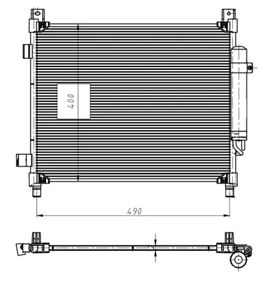 Radiator AC condensator cu uscator potrivit NISSAN NOTE 1.2 06.13