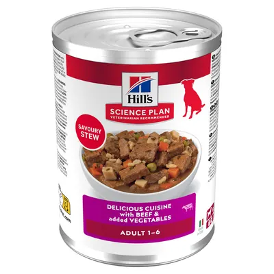 Hills SP Canine, tocanita pentru caini cu carne de vita si legume, 363 gr