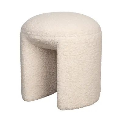 Scaun tip taburet crem tapițat Noxx – White Label