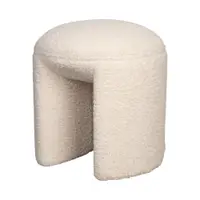 Scaun tip taburet crem tapițat Noxx – White Label