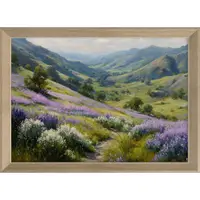 Tablou cu ramă imprimat 75x56 cm Violet Hills – Styler