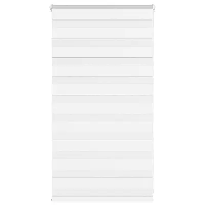 vidaXL Jaluzea tip zebra alb lățime țesătură 70,9 cm poliester