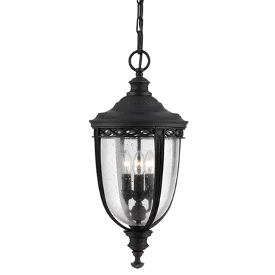 Lampa suspendata English Bridle 3 Light Large Chain Lantern – Black