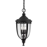 Lampa suspendata English Bridle 3 Light Large Chain Lantern – Black