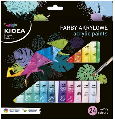 Vopsele acrilice Kidea - 24 culori, 6 ml