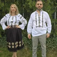 Set Traditional Cuplu 638 Camasi traditionale cu broderie
